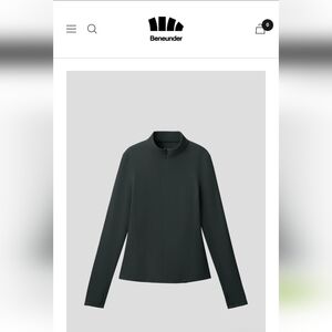 NWT - Women's Half-Zip Black Top